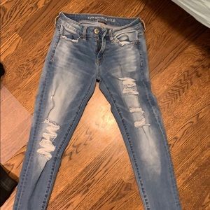 American Eagle ripped super stretch skinny jeans